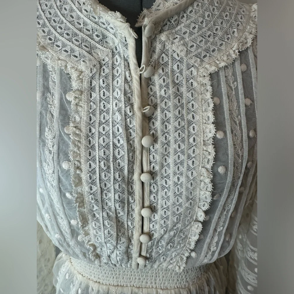 Loveshackfancy Baine Lace Blouse Sample NWT